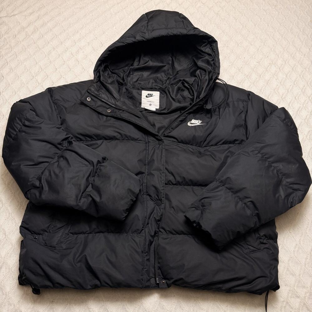 Nike Sportswear Classic Puffer Men Therma-FIT Hooded Jacket Black Large